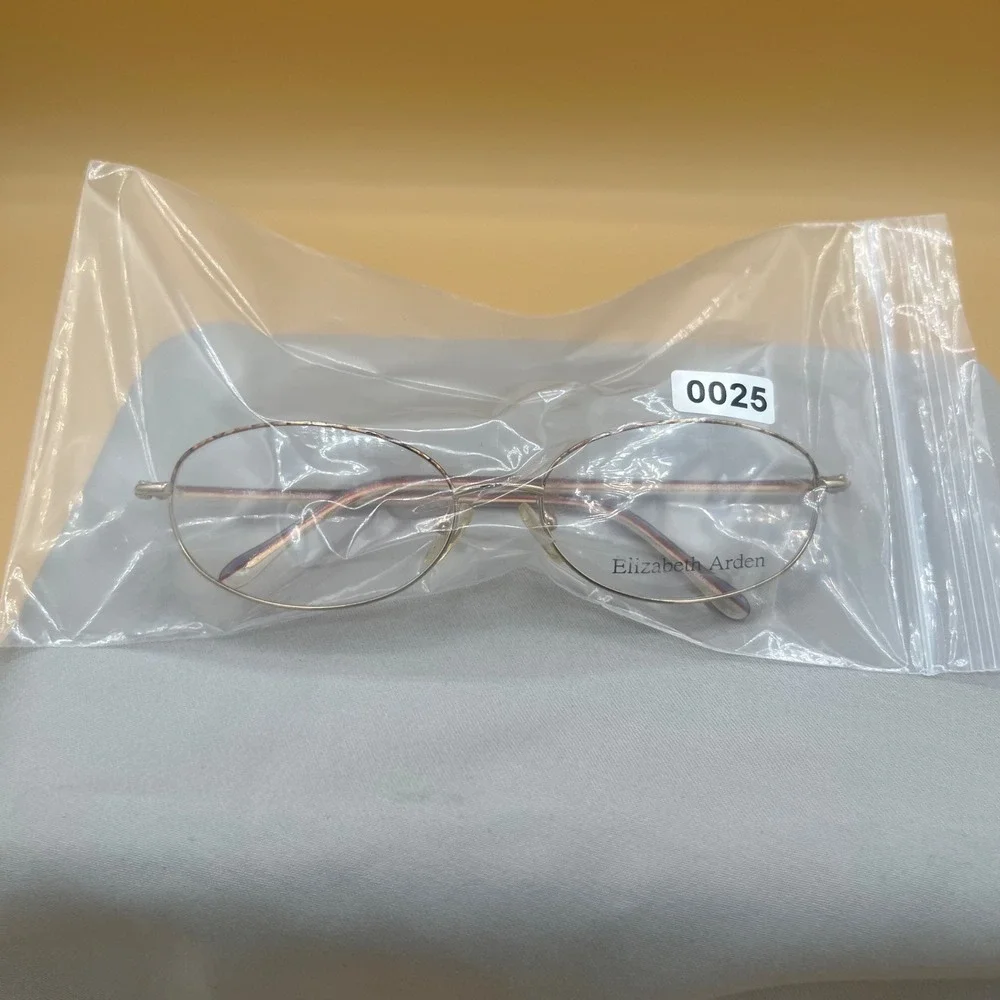 Elizabeth Arden Eyeglass Frames 54-16-130 Gold Burgundy LibrarianCore New